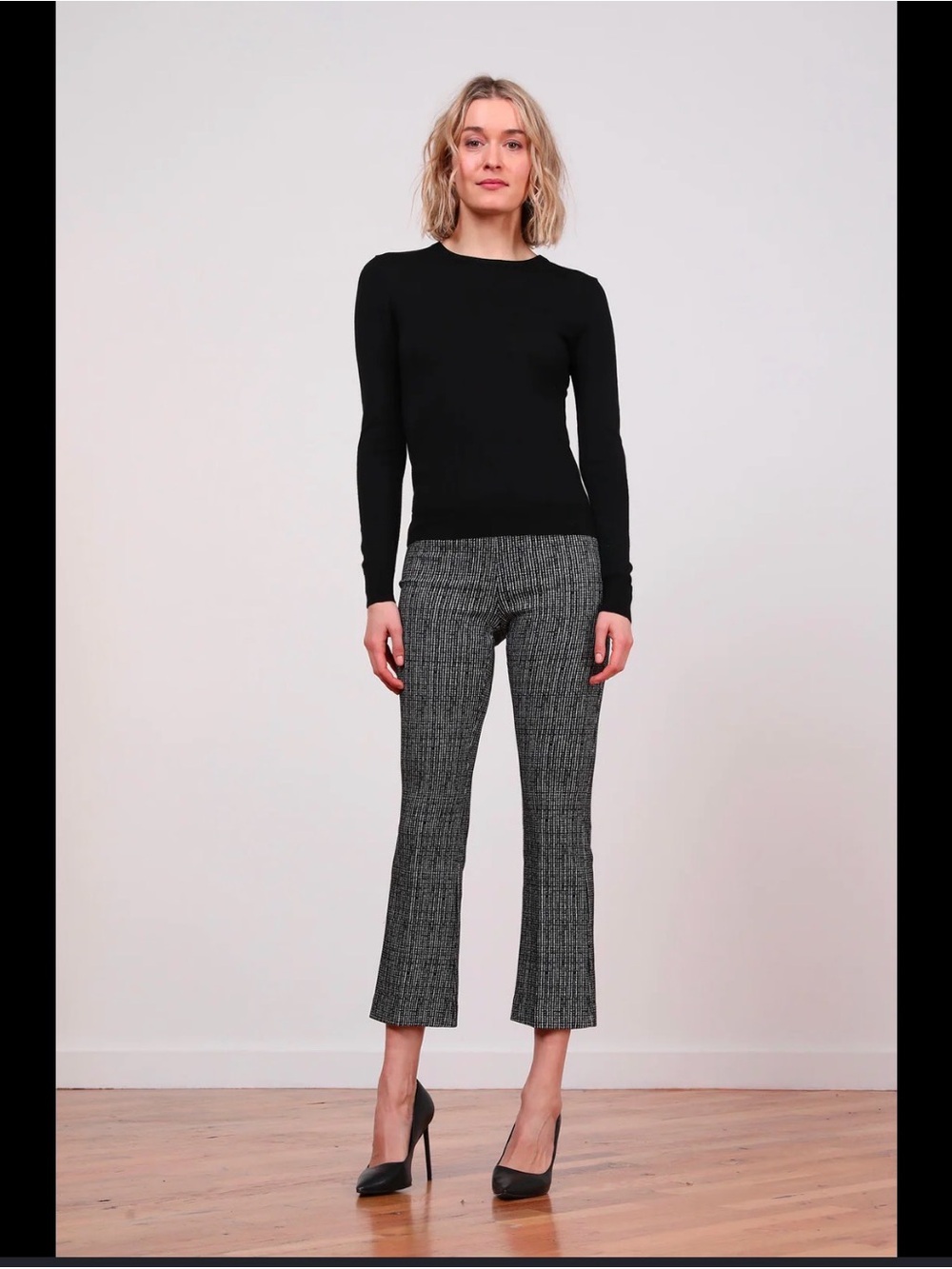 Avenue Montaigne Leo Pants in Prince of Wales Plaid NWT